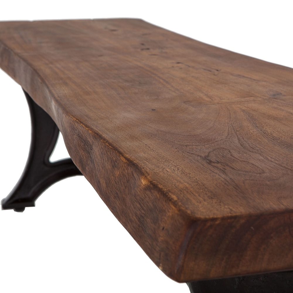 Carbon Loft Wiley Raw Walnut Acacia Wood Dining Bench