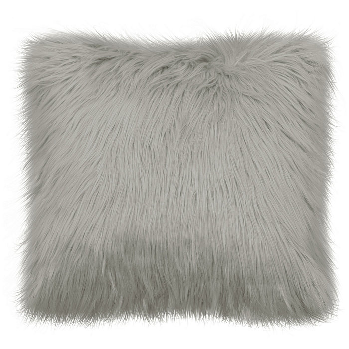 French Connection Sheepskin 22 Square Faux Fur Decorative Pillows