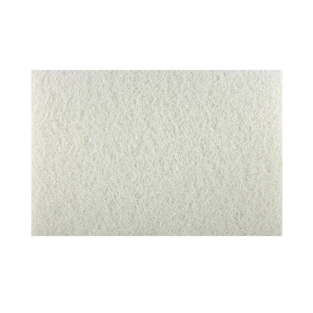 DIABLO 12 in. x 18 in. Non-Woven White Buffer Pad DCP120WHTM01G