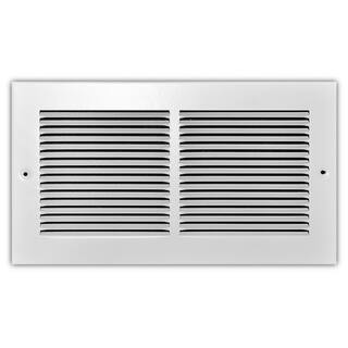 Everbilt 12 in. x 6 in. Steel Return Air Grille with 13 in. Fin Spacing in White E17312X06