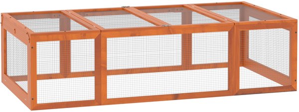 PawHut Wooden Enclosure Small Animal Hutch