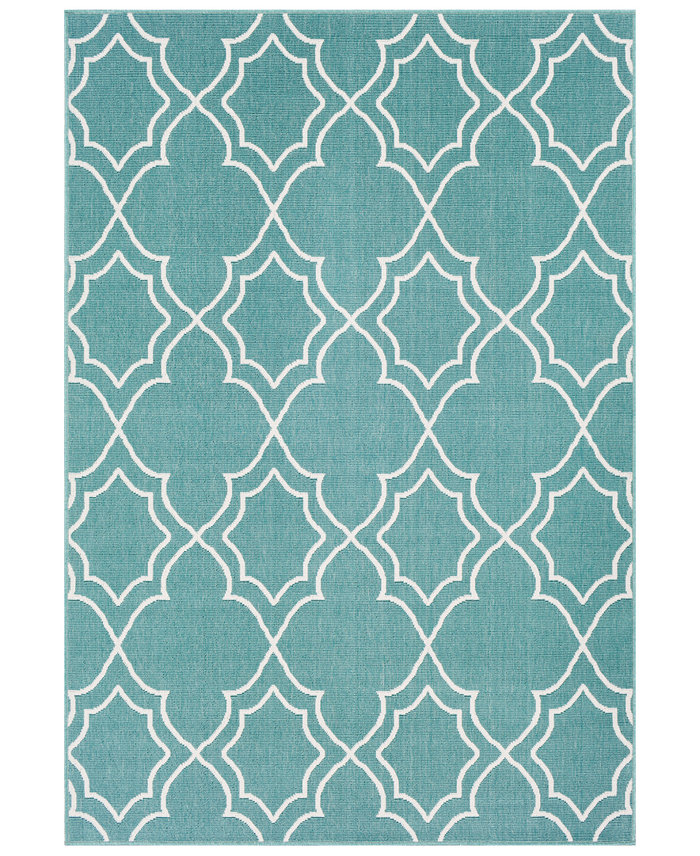 Surya Alfresco ALF-9653 Teal 3' x 5'6 Area Rug Indoor Outdoor