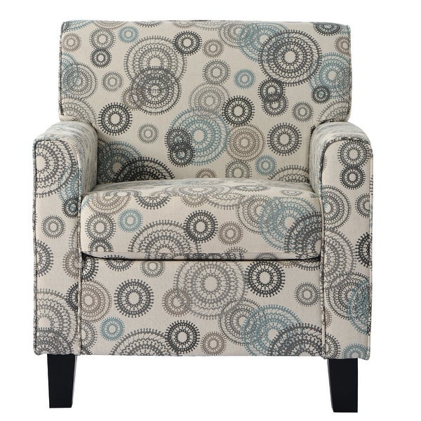 Linen Upholstered Accent Armchair with Tapered Solid Wood Legs and Square Arm