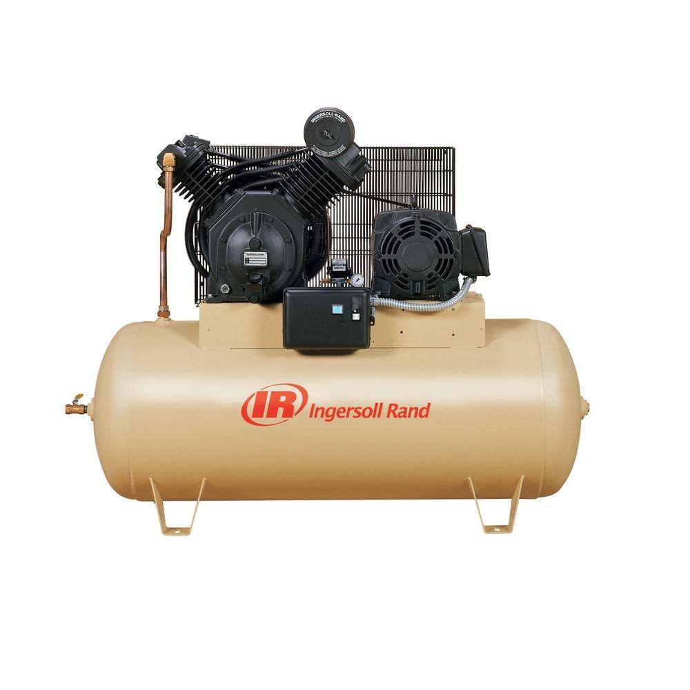 Ingersoll Rand Type 30 Reciprocating 120 Gal. 10 HP Electric 200-Volt 3 Phase Horizontal Air Compressor 2545E10-V