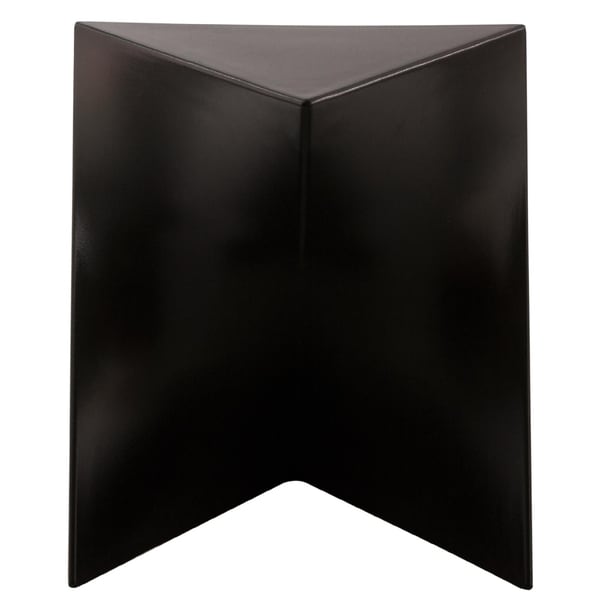 LeisureMod Quinzy Modern Vanity Stool/Side Black Table