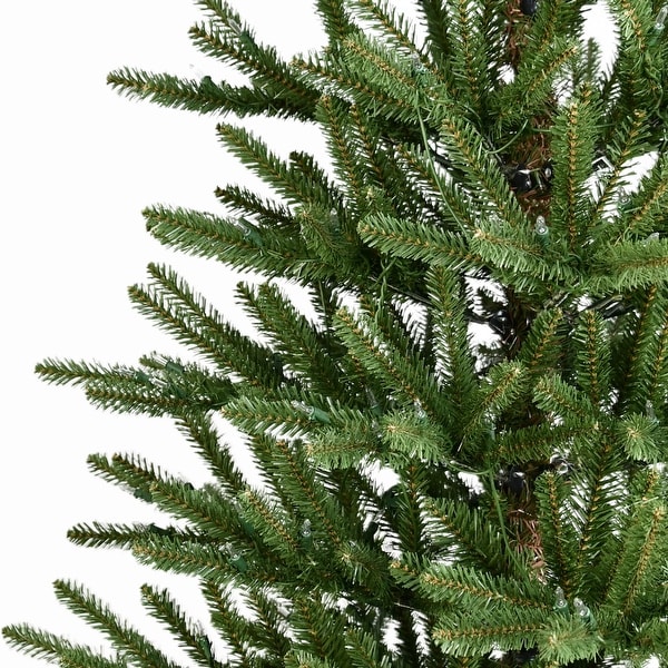 Puleo International 6.5 ft. PreLit Artificial Mountain View Spruce Tree