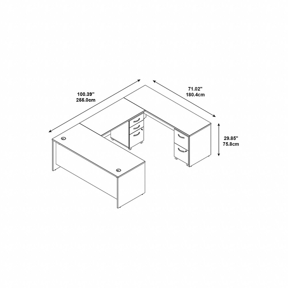 Series C 72W U Shaped Desk with Drawers by Bush Business Furniture