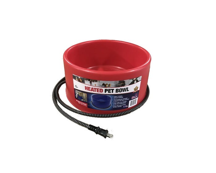 Farm Innovators 1.5 Gallon Premium Heated Pet Bowl P-60R