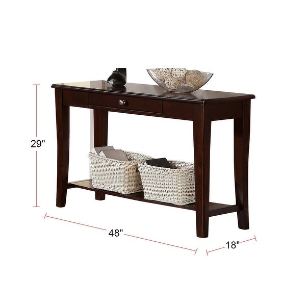 Rectangular Console Table In Brown