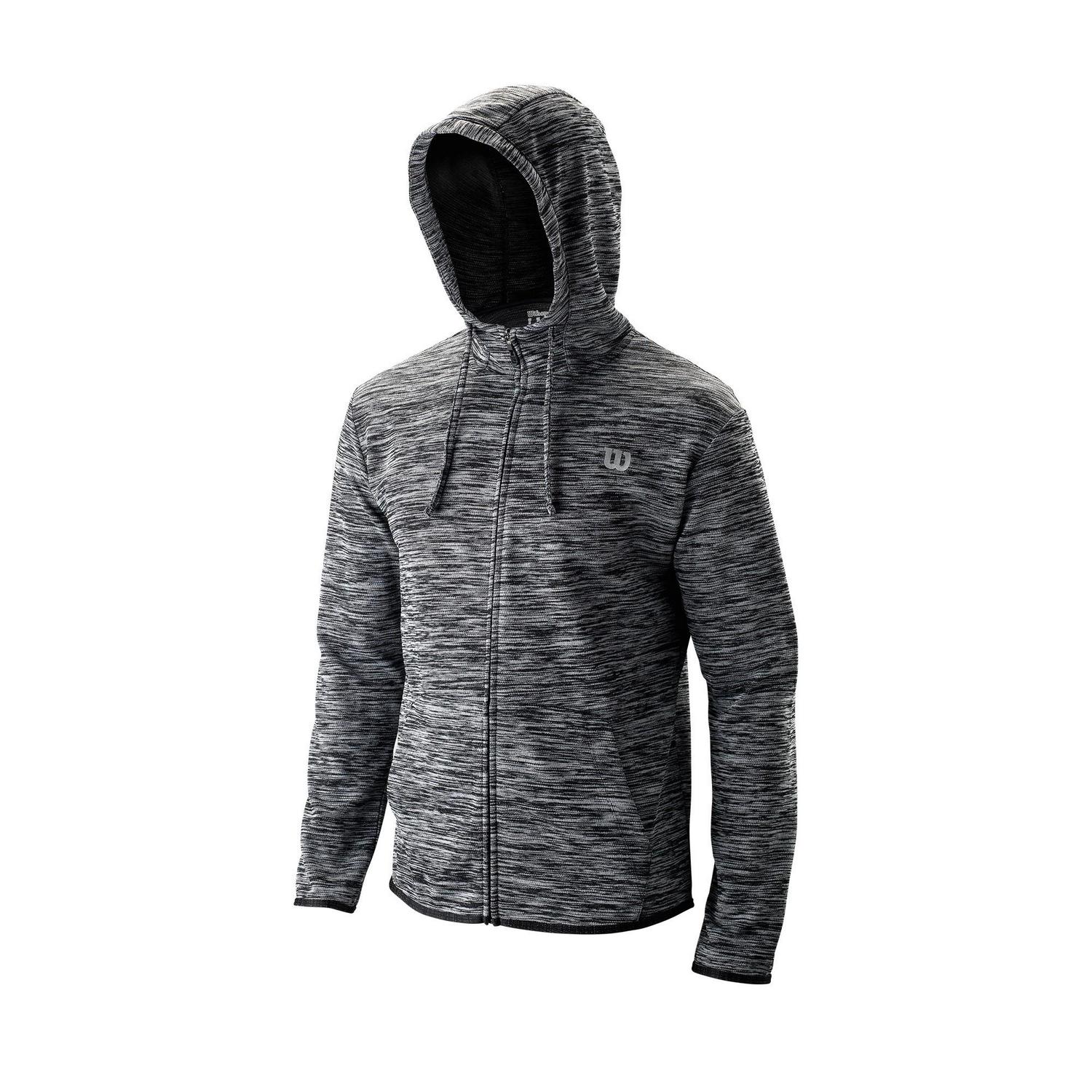 Wilson Men8217s Training Hooded Jacket Black Heather  Crowdfused