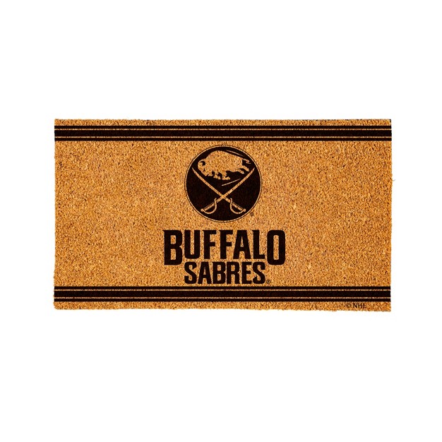 Evergreen Buffalo Sabreslogo Natural Coir 28 X 16 Inches Indoor Outdoor Doormat