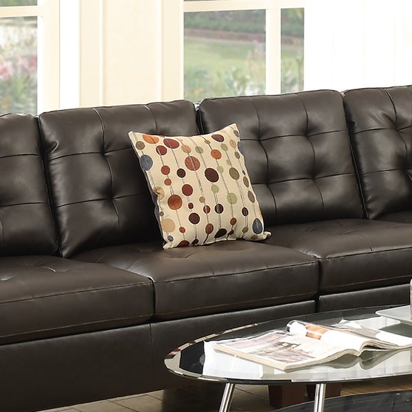 4 Piece Sectional Sofa with Pillows