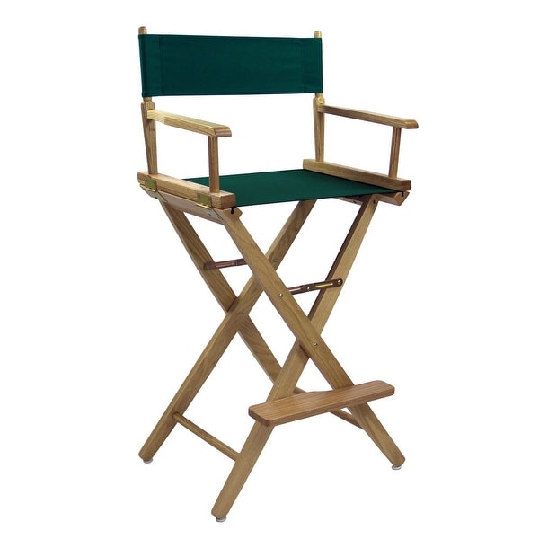 American Trails Extra-Wide 30-inch Premium American Oak Bar-Height Directors Chair