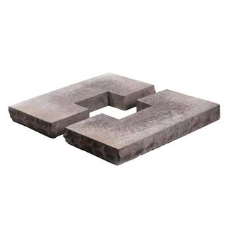 ClipStone Grey Flat Split Column CapStone 18 in x 18 in for 6x6 Post CSS.413.150.6F
