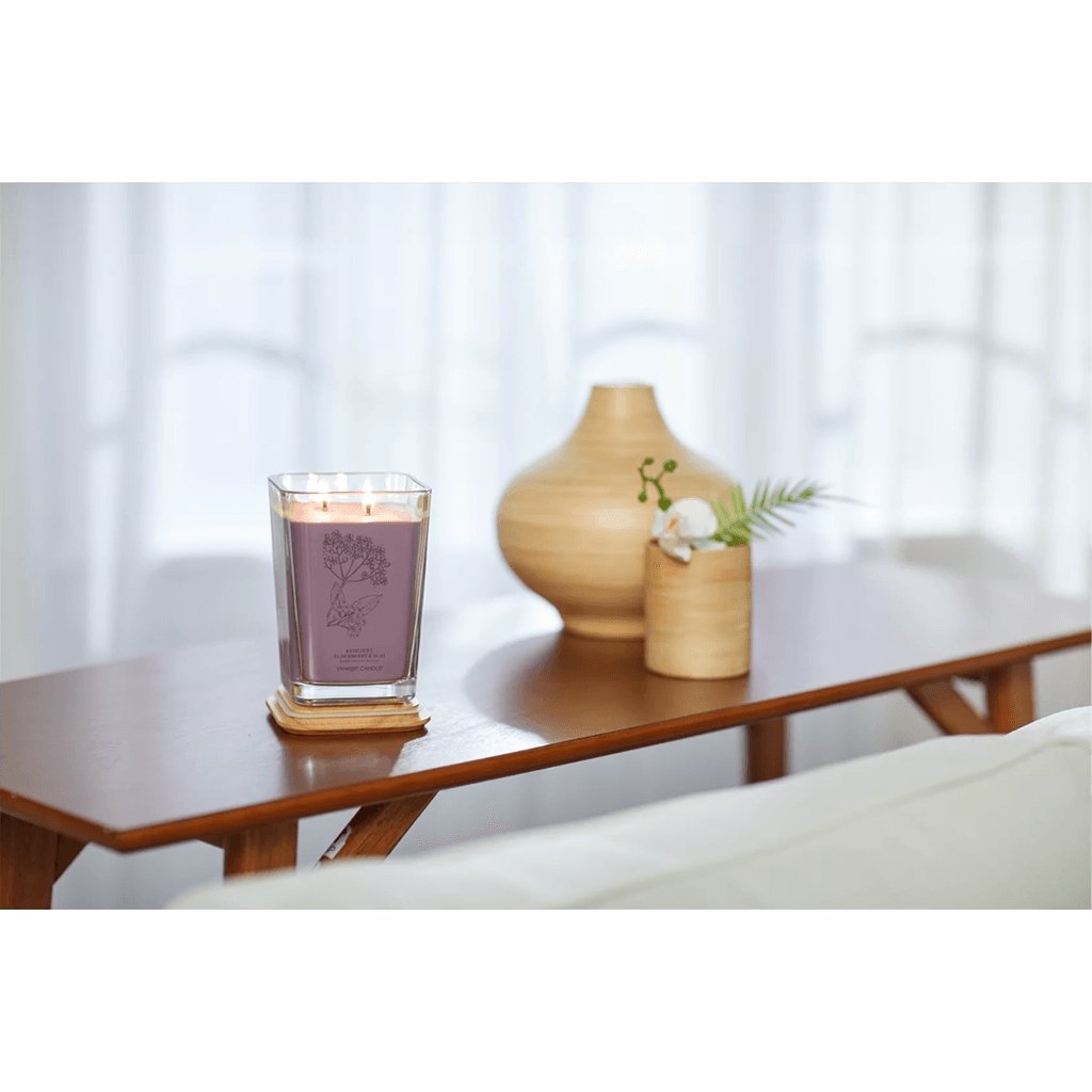 Yankee Candle  Well Living Collection - Large Square Candle in Resilient Elderberry & Acai