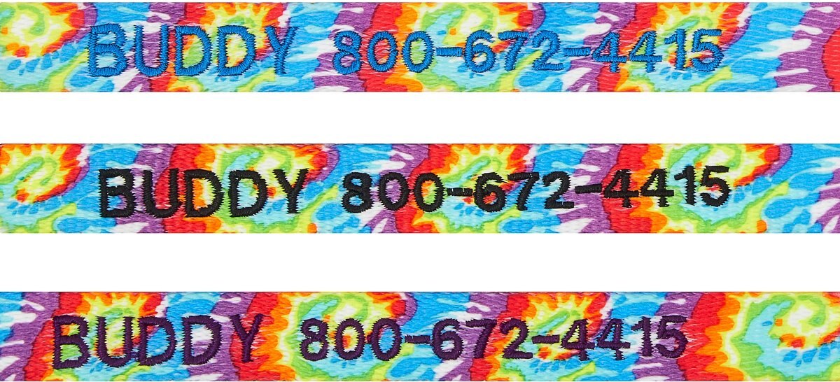 Frisco Tie Dye Swirl Polyester Personalized Dog Collar