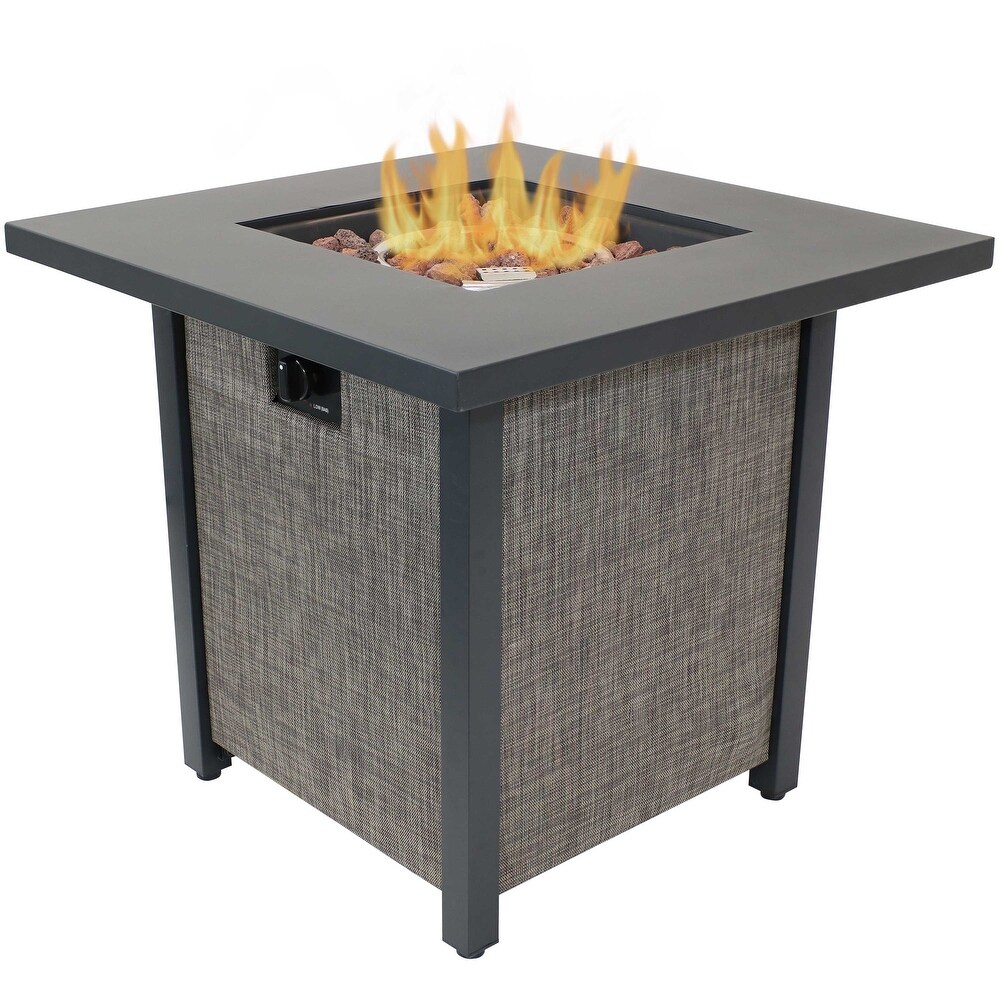 Sunnydaze Kleifar Propane Gas Fire Pit  25.25 Inch   25 Inch