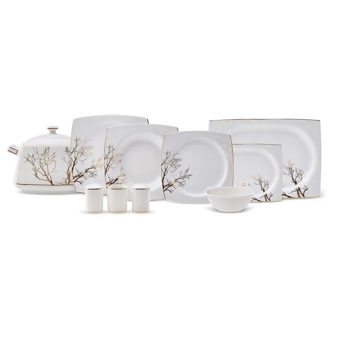 Karaca Autumn Fine Cream 60 Pieces Dinner Set For 12 People Square 153.03.07.6209