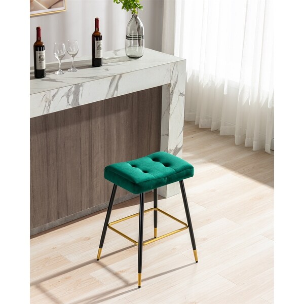 Global Pronex Vintage Backless Bar Stools Footrest Counter Height Dining Chairs