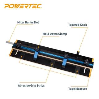 POWERTEC TaperStraight Line Jig for Table Saws with 34 in. Wide by 38 in. Deep Miter Slot 71395