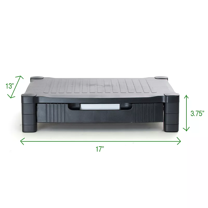 Mind Reader Monitor Stand Riser With Drawer Storage