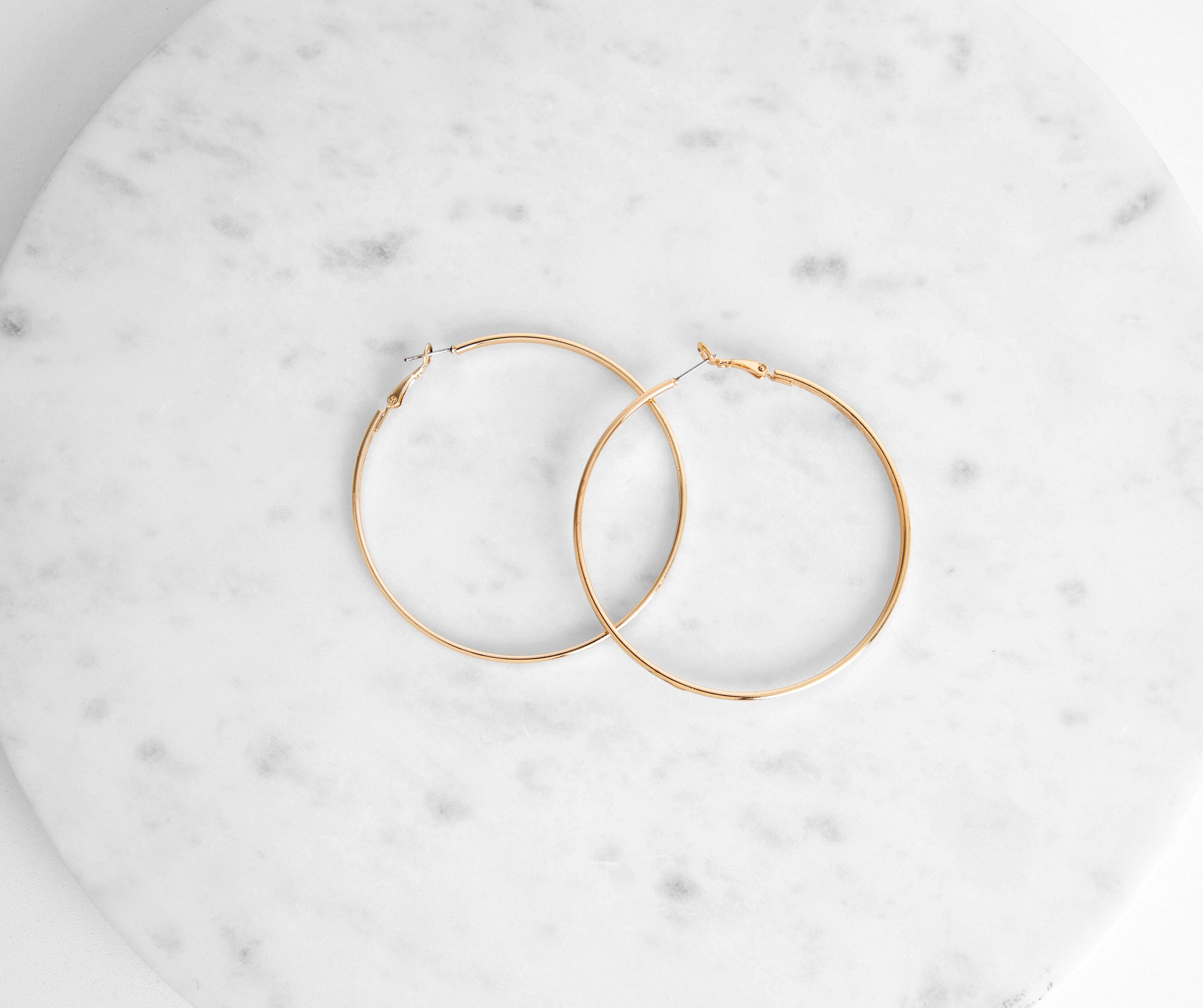 An Everyday Look Flat Hoop Earrings