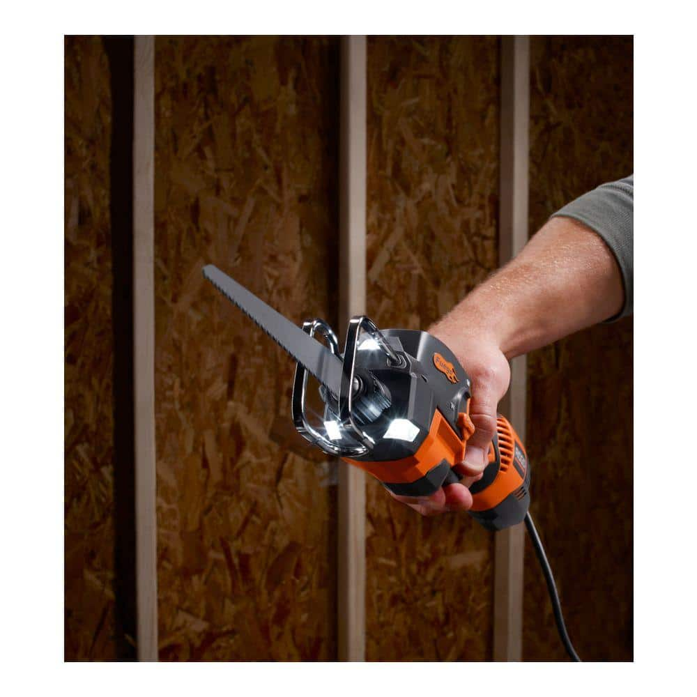 RIDGID Thru Cool 6 Amp Corded 1-Handed Orbital Reciprocating Saw Kit R3031