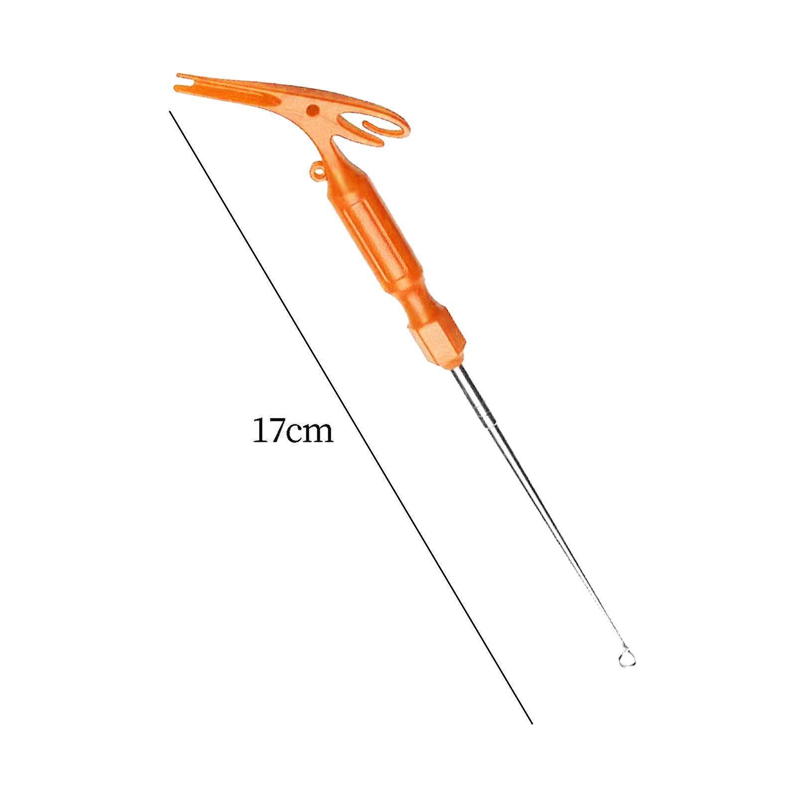 Fishing Hook Remover Hook Quick Removal Device Fast Knotting Hooks Extractor Orange