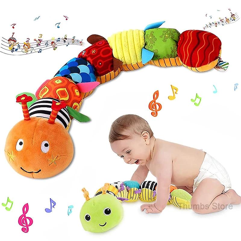 Baby Rattle Musical Caterpillar Baby Plush Toys Sensory Toys Newborn Toddler Gift