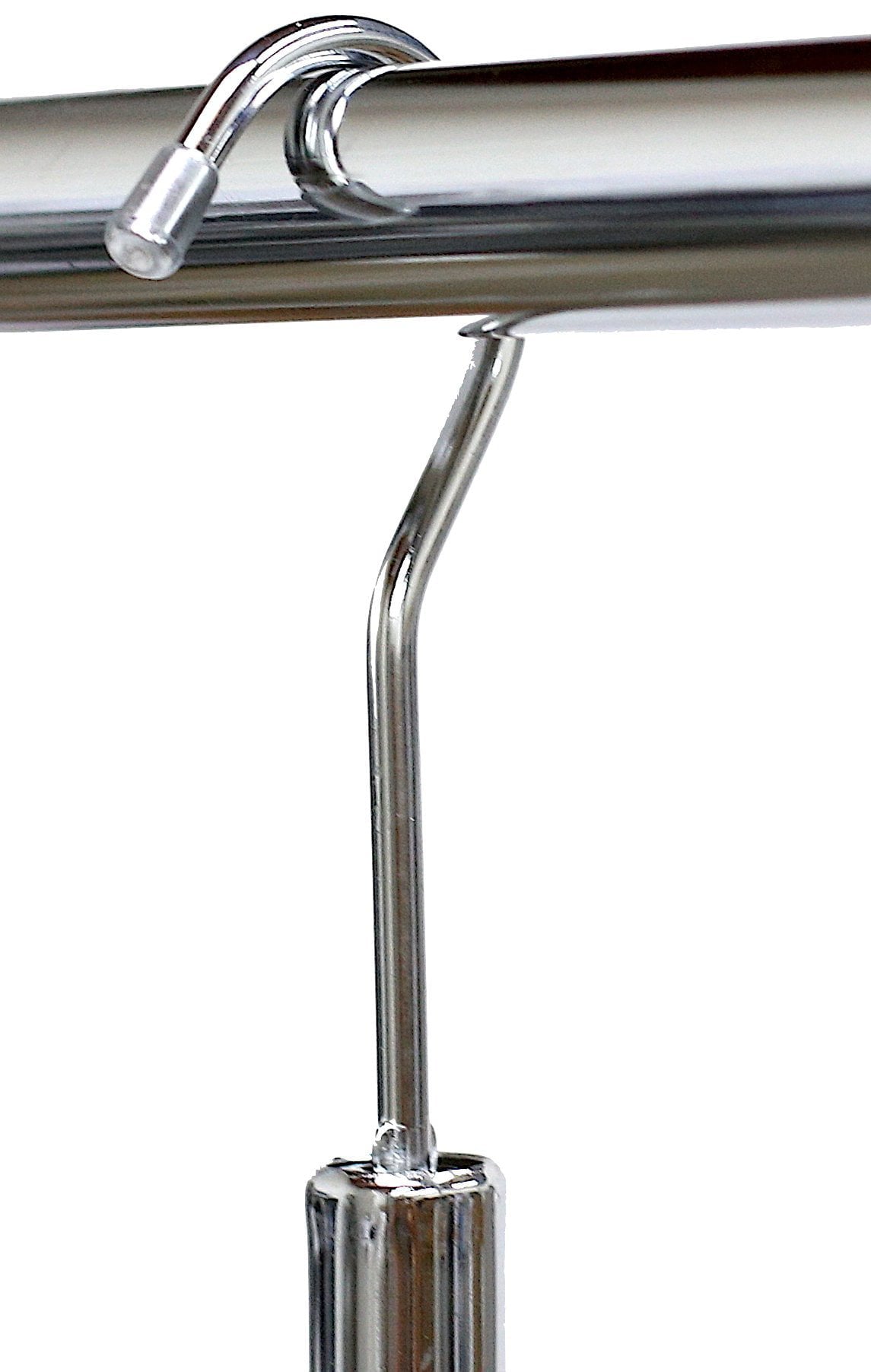 2 Pack - SimpleHouseware Adjustable Closet Hanging Rod, Chrome