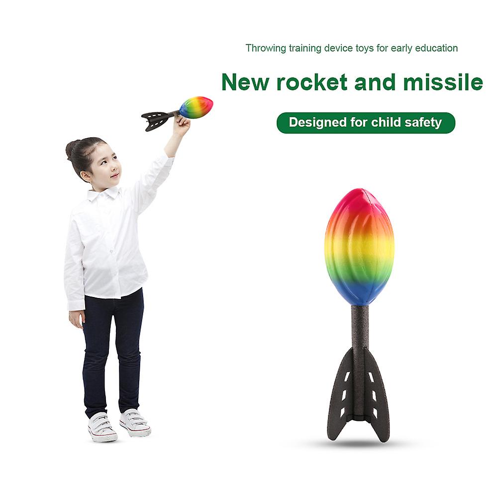 Pu Flying Ball Throwing Rocket Dart Ball Rocket Launcher For Kids Classic Long Distance Toy For Garden Outdoor Pool Park