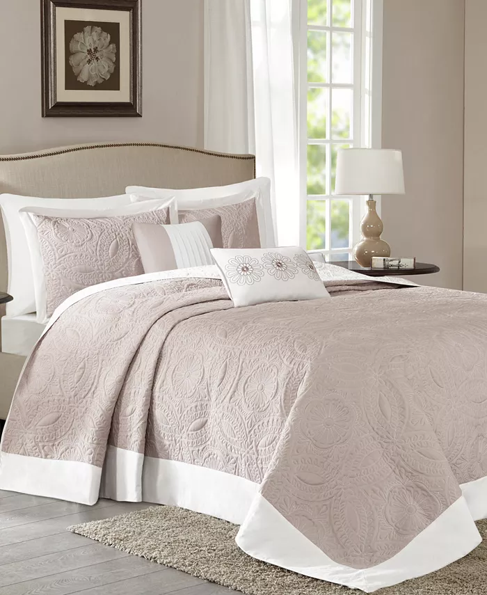 Madison Park Ashbury Quilted 5-Pc. Bedspread Set， Full Queen