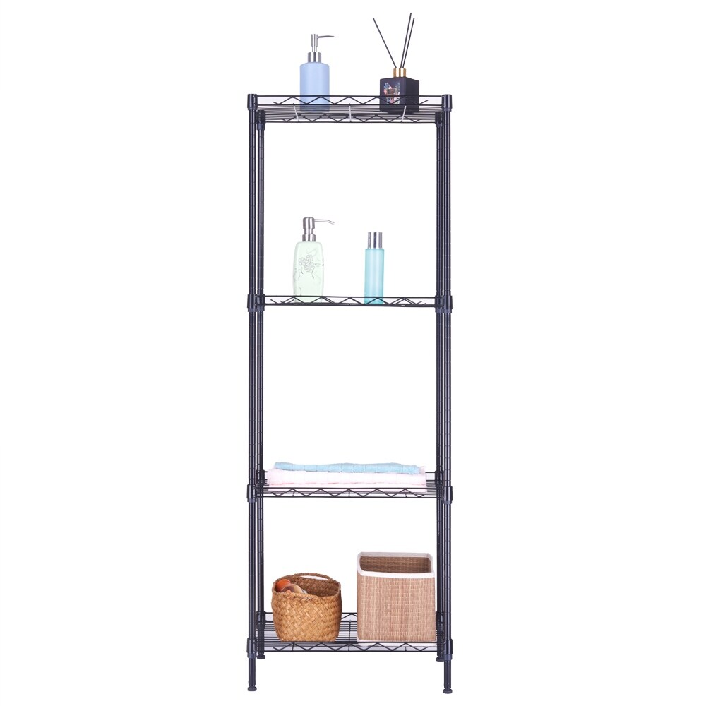 4 Tier Wire Shelving Unit Metal Storage Rack