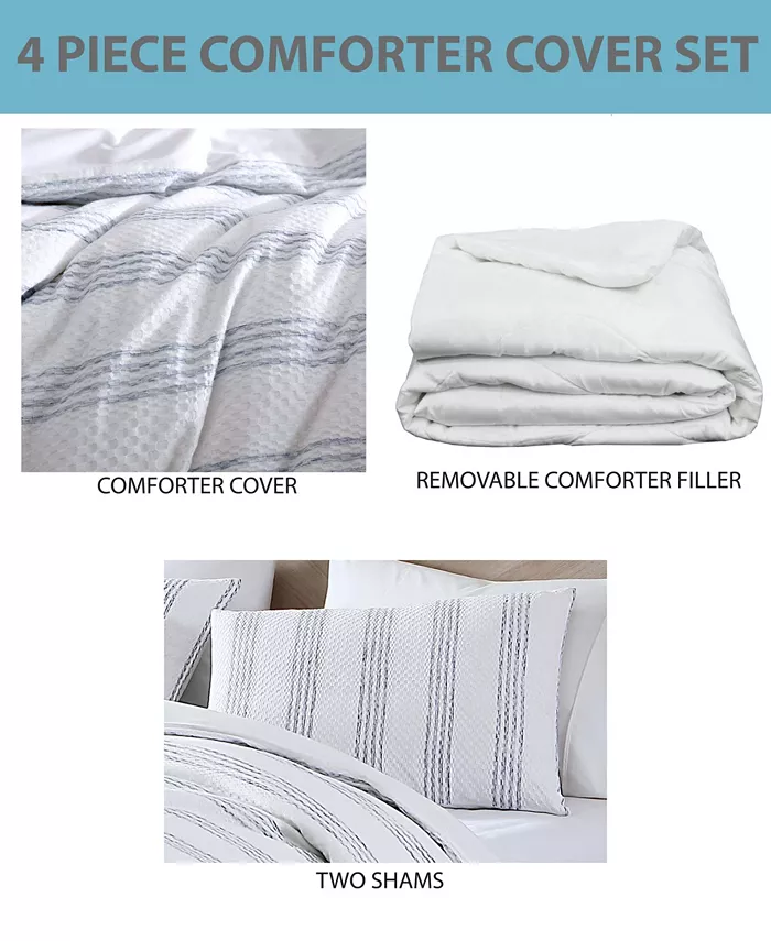 Riverbrook Home Chopra 4-Pc. Comforter with Removable Cover Set， Queen