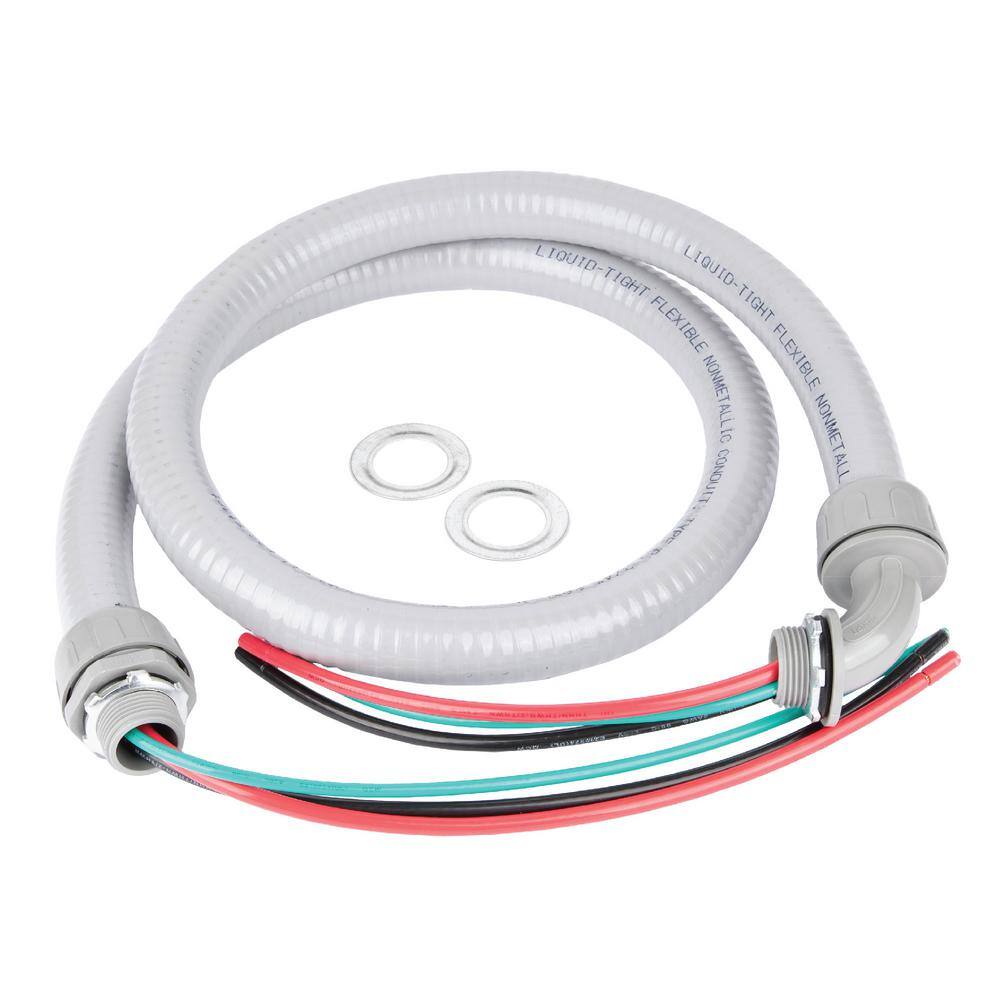 Cambridge 34 in. x 4 ft. 82 and 101 Non-Metallic Flexible PVC Conduit AC Whip Cable 200053