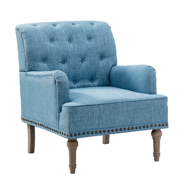 Geltrude Classic Upholstered Accent Arm Chair with Button Tufted Back by HULALA HOME