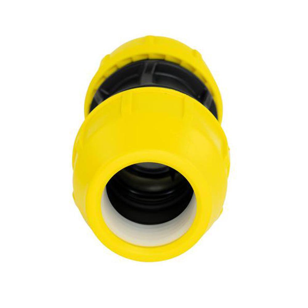 HOME-FLEX 1-14 in. IPS DR 11 Underground Yellow Poly Gas Pipe Coupler 18-429-012