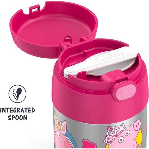 Thermos Funtainer 10 Ounce Stainless Steel Vacuum Insulated Kids Food Jar With Spoon Peppa Pig