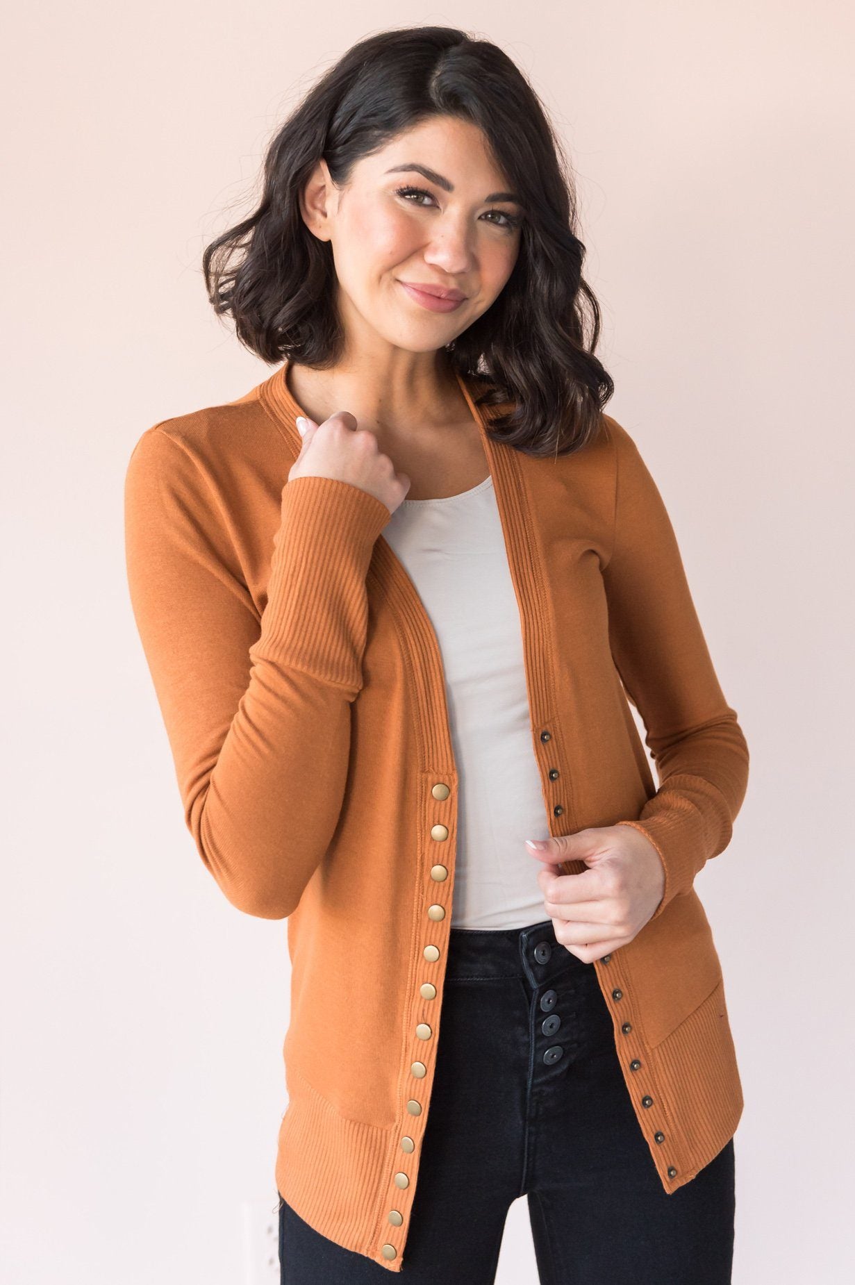 Free Soul Modest Button Cardigan