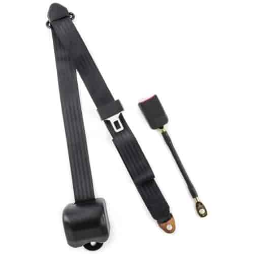 JEGS 70086 3-Point Retractable Seat Belt Sleeve/Cable Length: 12 in. Belt Width