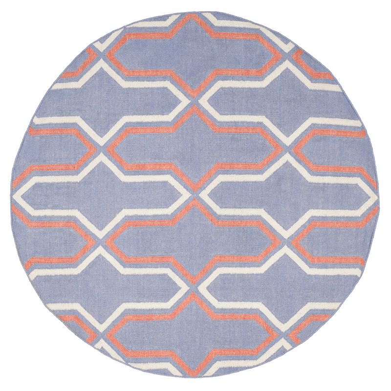 Safavieh Dhurries Flattened Quatrefoil Handwoven Flatweave Wool Rug