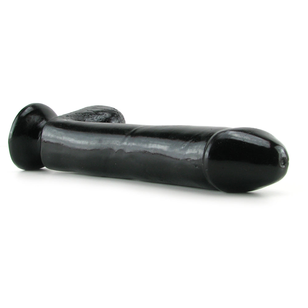 Basix 10 Inch Suction Base Dildo in Black