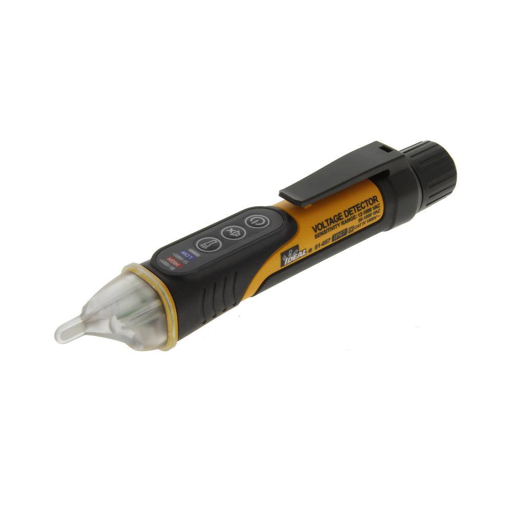 IDEAL Dual Range 12-Volt to 1000-Volt Non-Contact Voltage Sensor with Flashlight 61-657