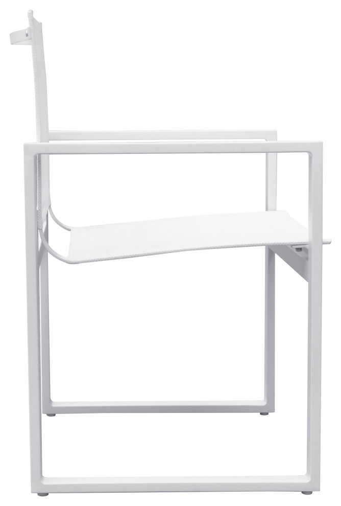 Renava Kayak Modern White Outdoor Dining Armchair  Set of 2   Contemporary   Outdoor Dining Chairs   by Vig Furniture Inc.  Houzz