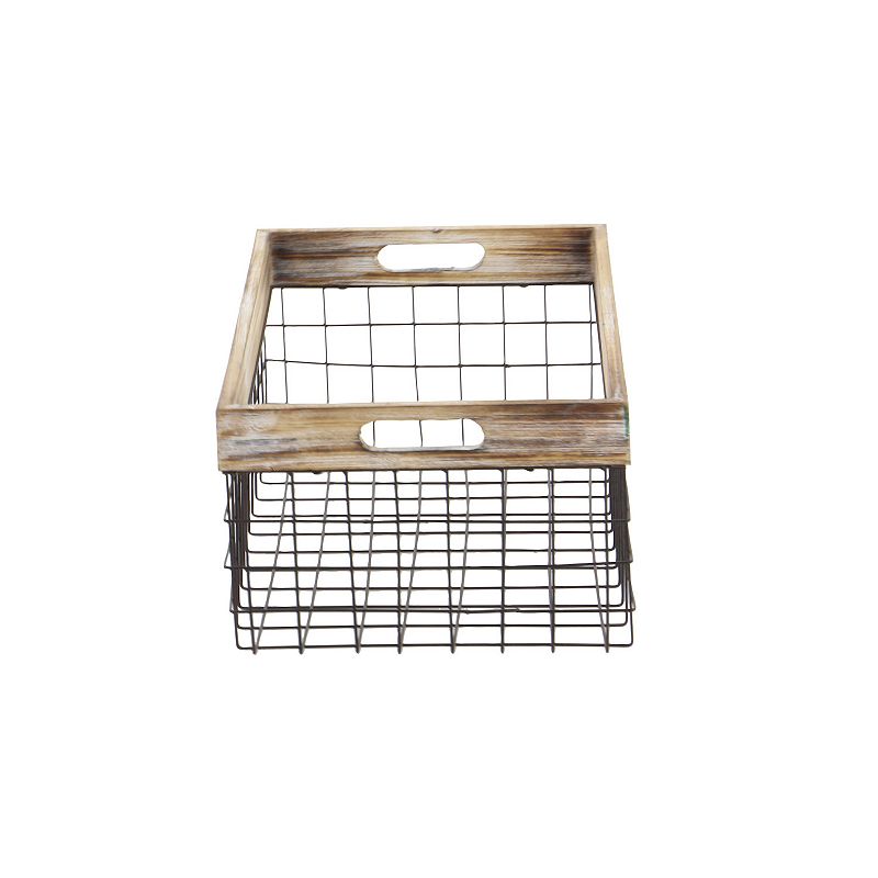 Stella and Eve Farmhouse Storage Basket 2-piece Set