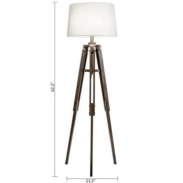 Modern Home Mariner Nautical Wooden Tripod Floor Lamp