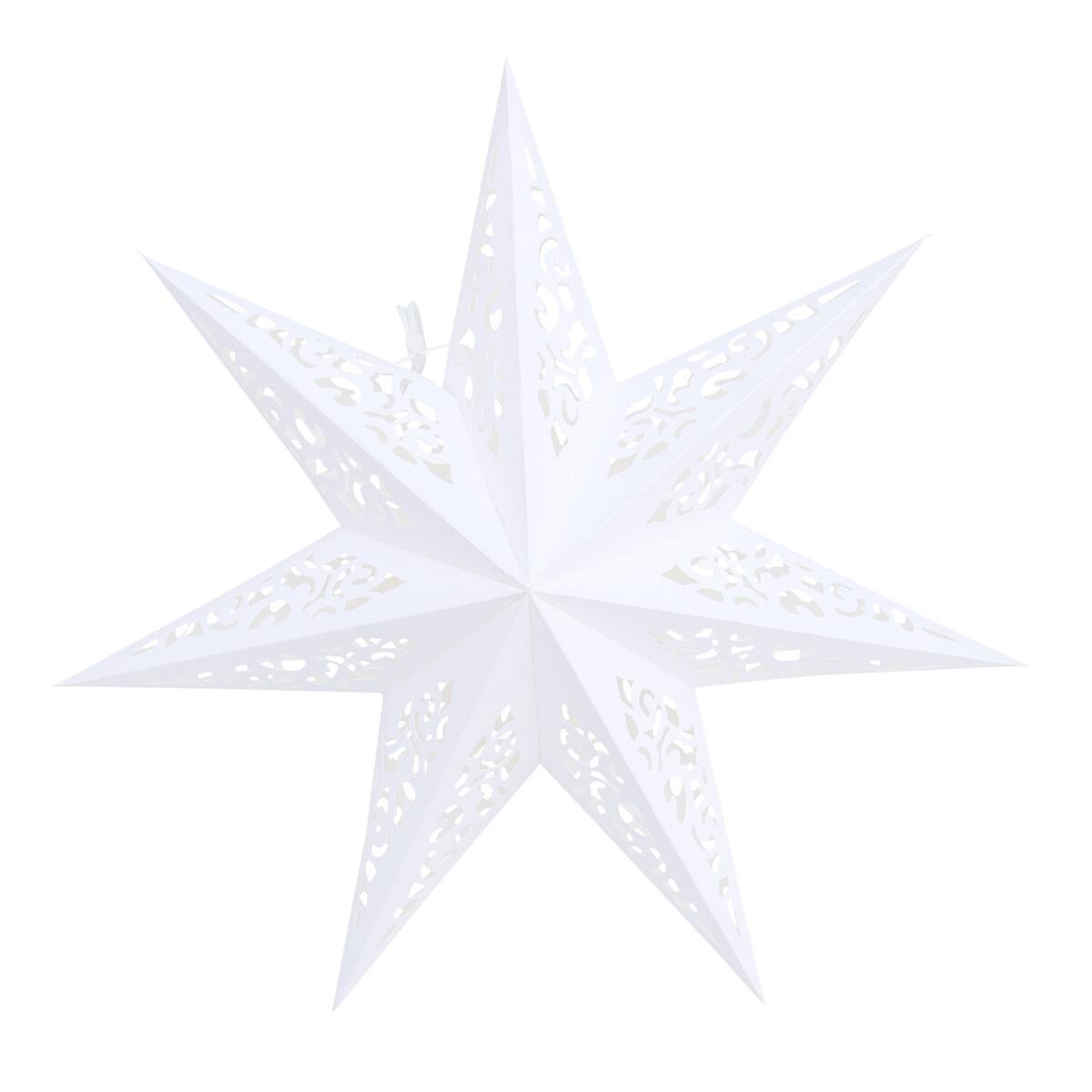 45cm Hollow Out Star Party Light Cover Window Grille Home Bedroom Night Light Cover (white)