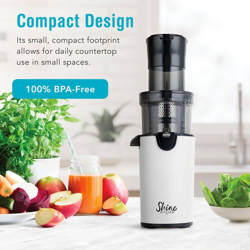 Tribest SJX-1 Easy Cold Press Juicer with XL BPA-Free Feed Chute and Compact Footprint White SJX-1WH-A