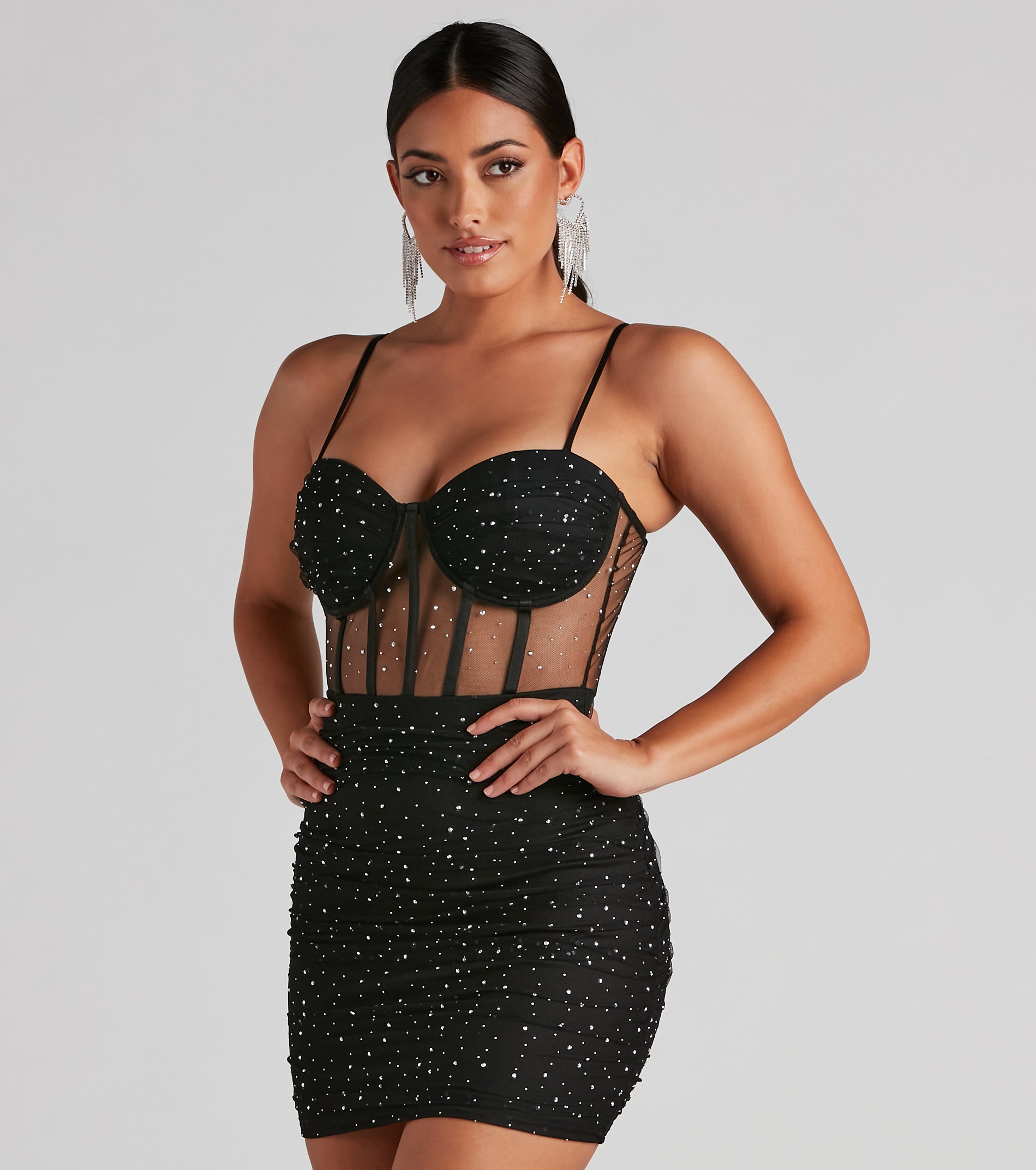 Pop Goes The Party Mesh Mini Dress