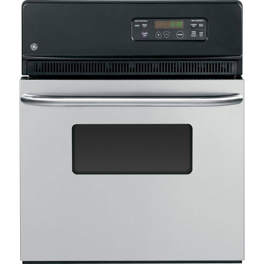 GE 24 in. Single Electric Wall Oven in Stainless Steel JRS06SKSS